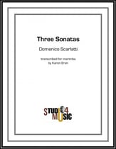 THREE SONATAS MARIMBA SOLO cover